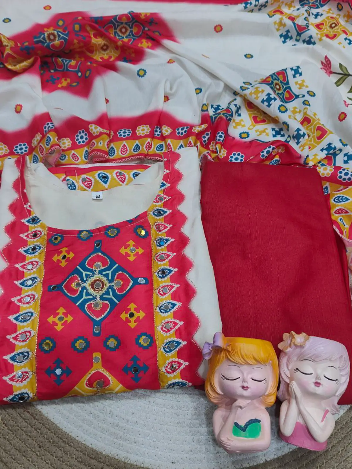 Plus Rani Bandhani Suit Set