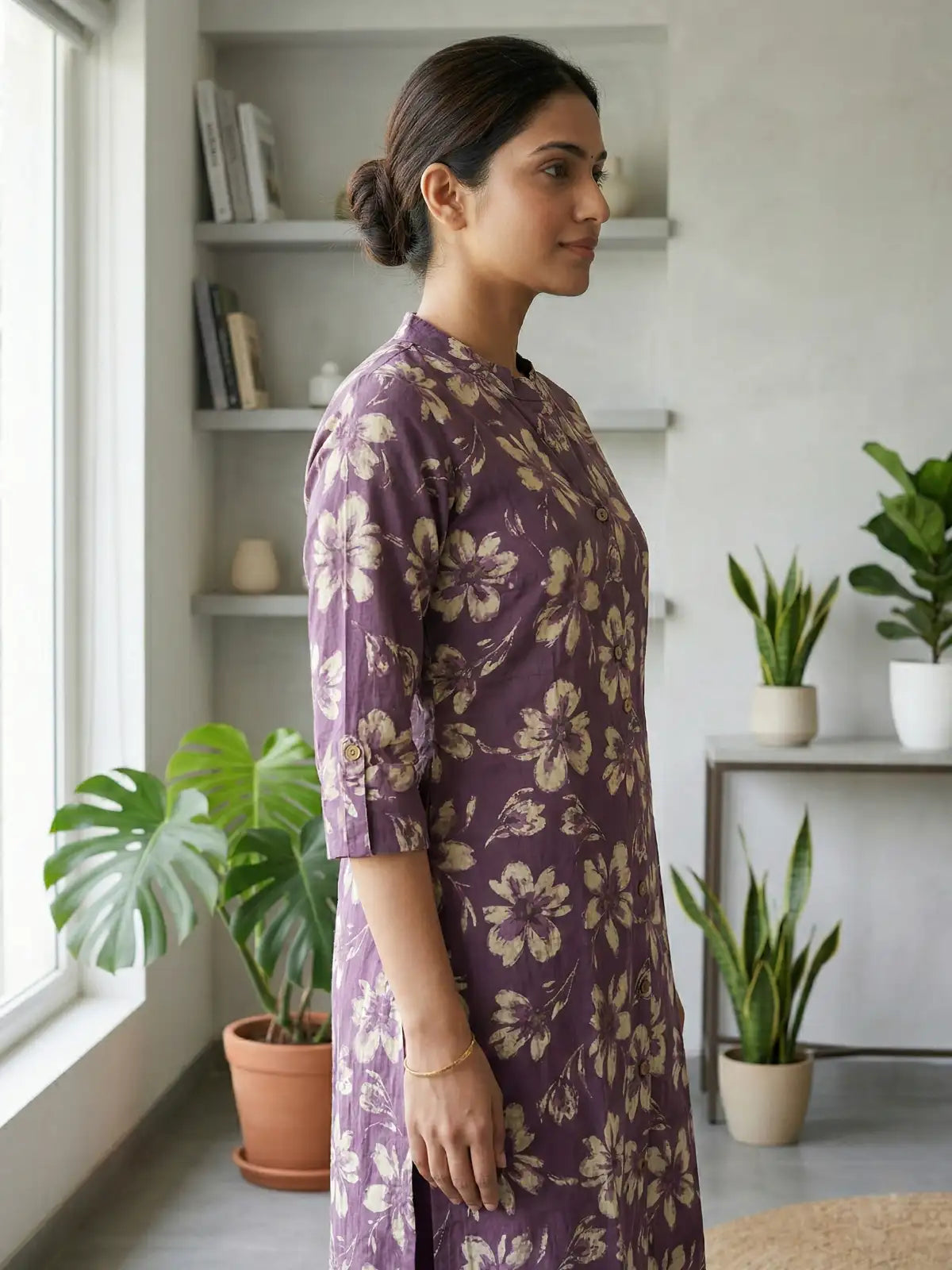 Purple Flower Print Co-Ord Set