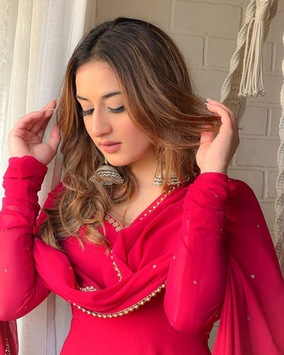 Pink Handwork Anarkali