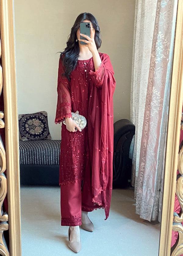 Heavy Embroidery & 5 mm Sequin Work Suit Set