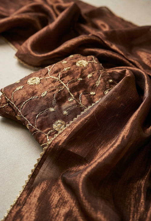 Apsara Copper Saree