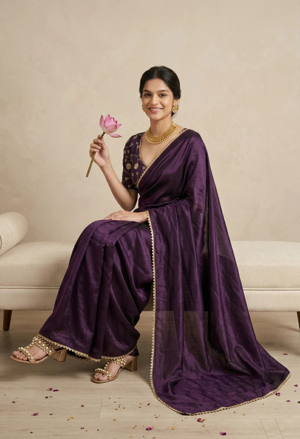Apsara Mauve Saree