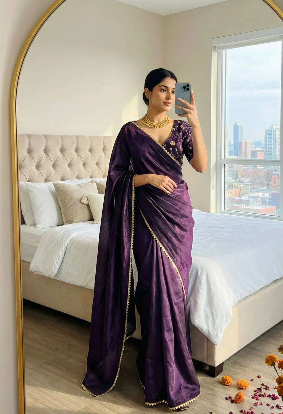 Apsara Mauve Saree