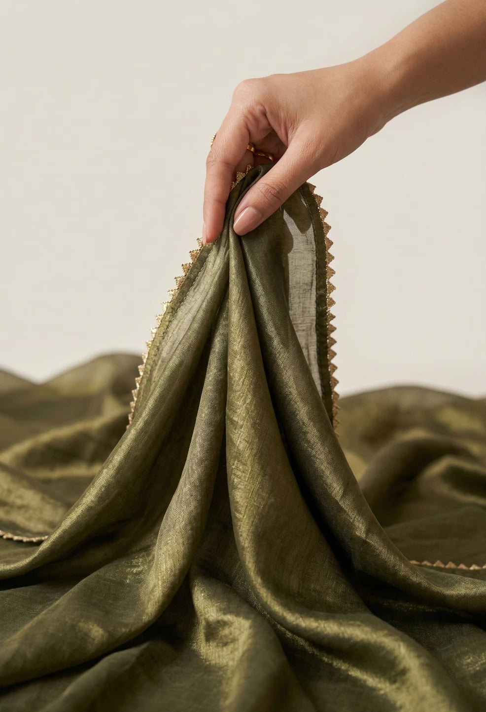 Apsara Olive Saree