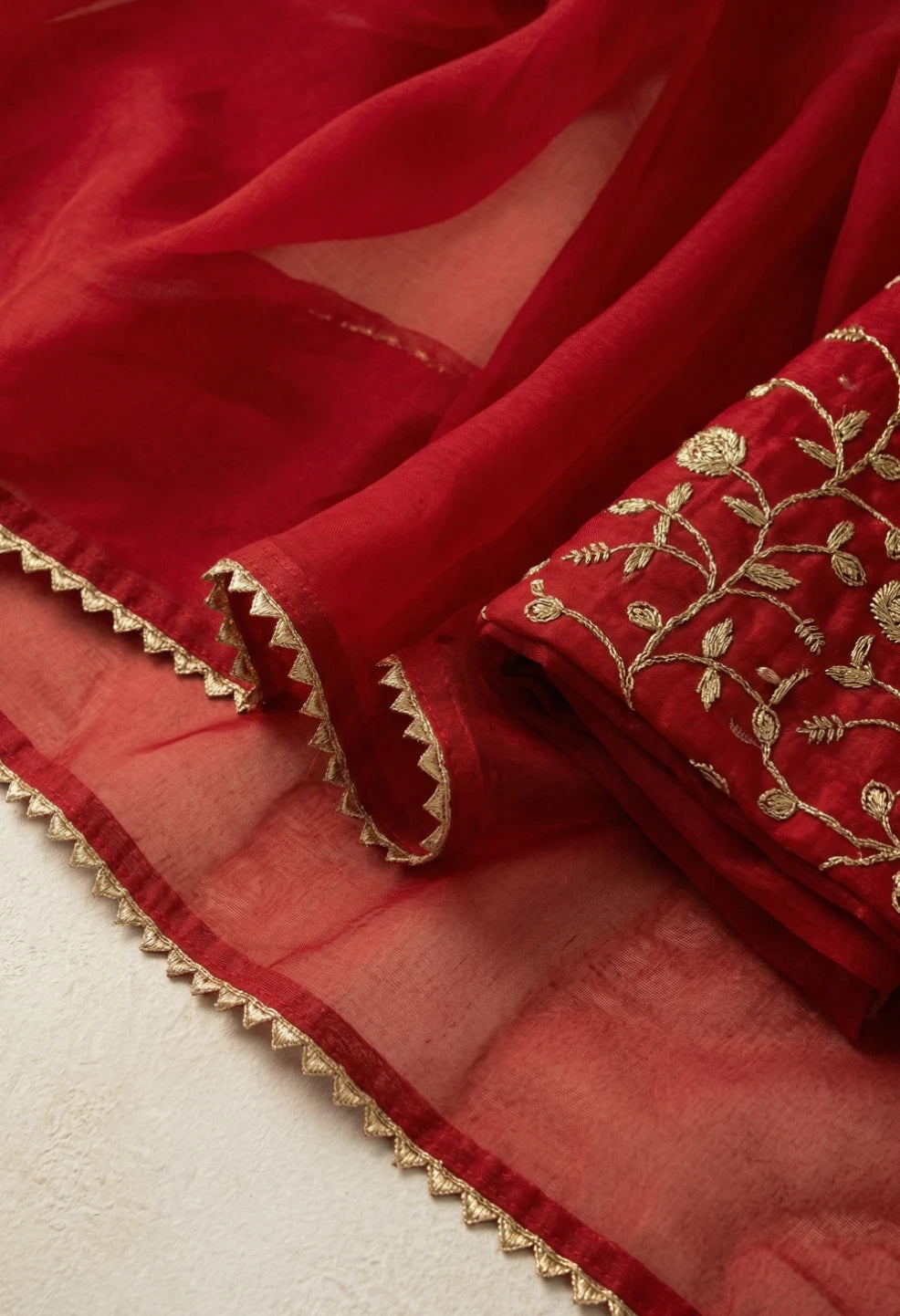 Apsara Red Saree