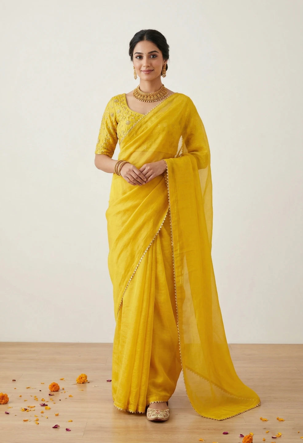 Apsara Yellow Saree