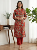 Blood Red Floral Print Co-Ord Set