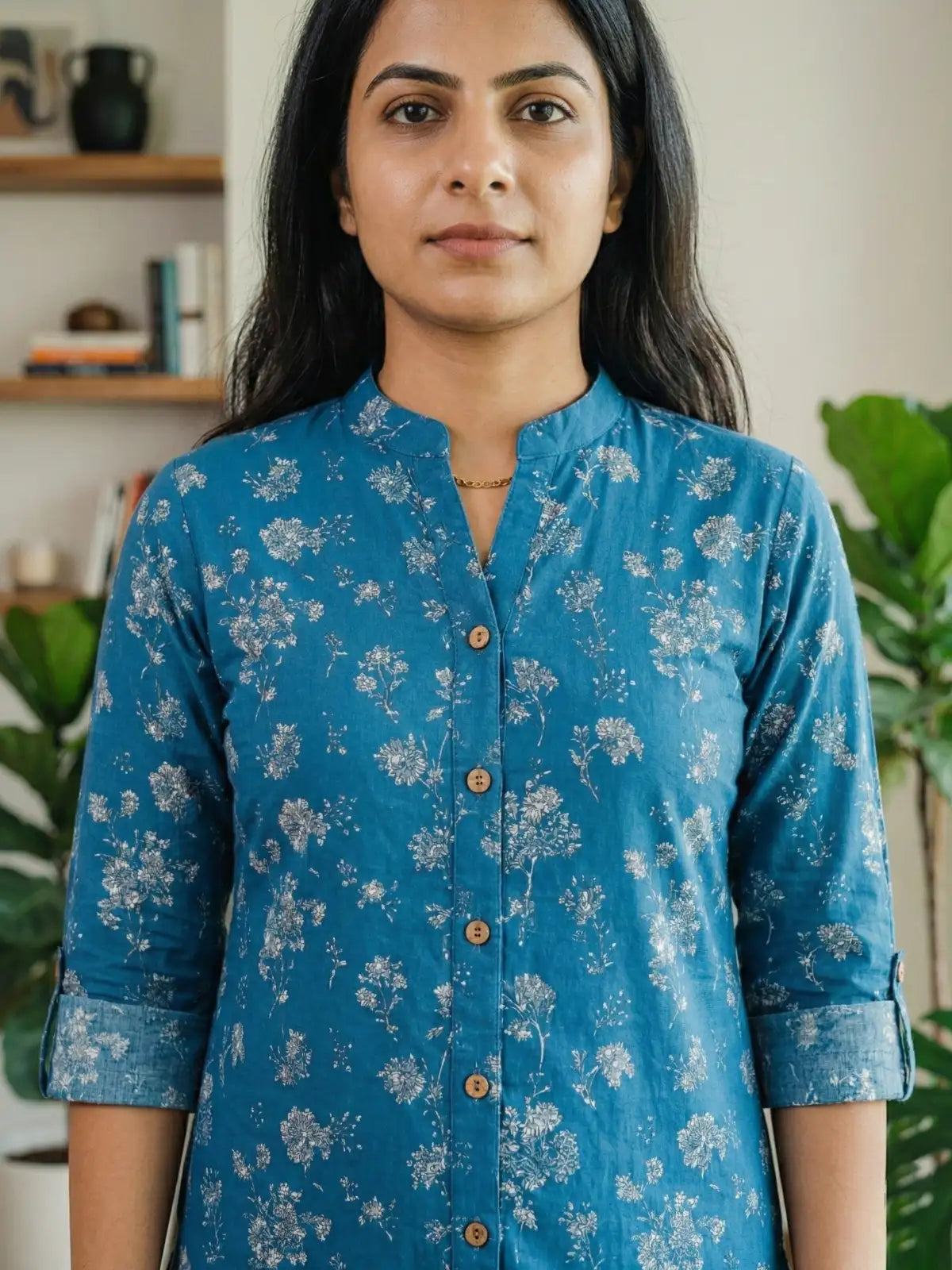 Blue Flower Print Co-Ord Set