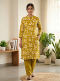 Mustured Flower Print Co-Ord Set