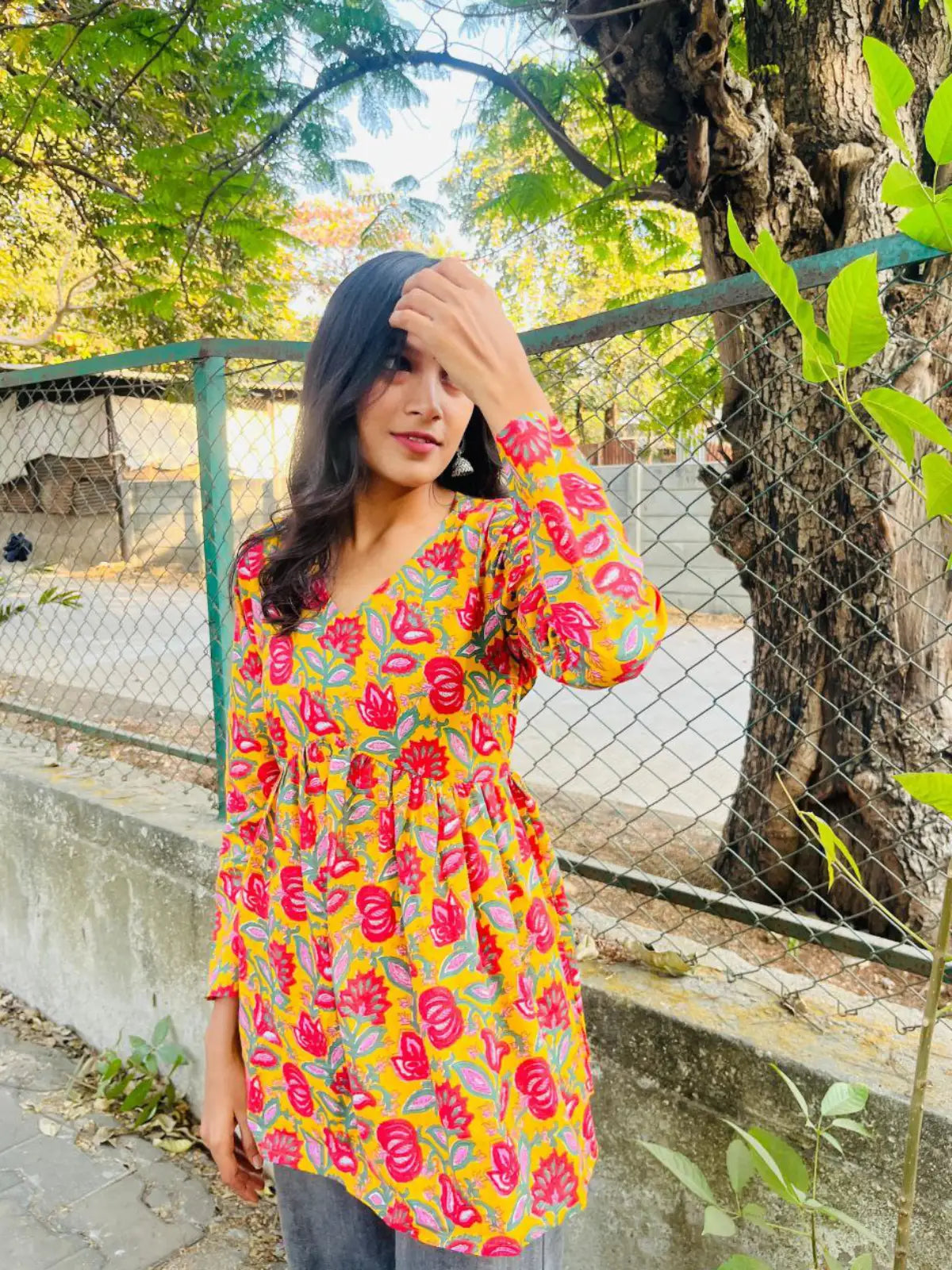 Nisha Cotton Short Kurti