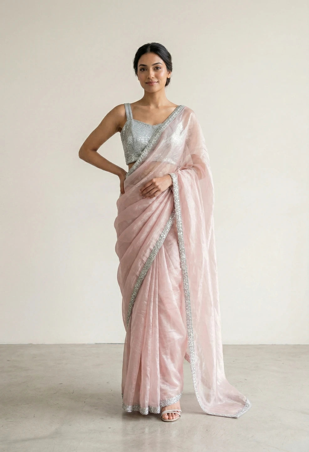 Pearl Blush Saree