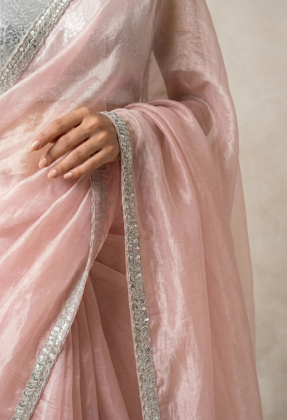 Pearl Blush Saree