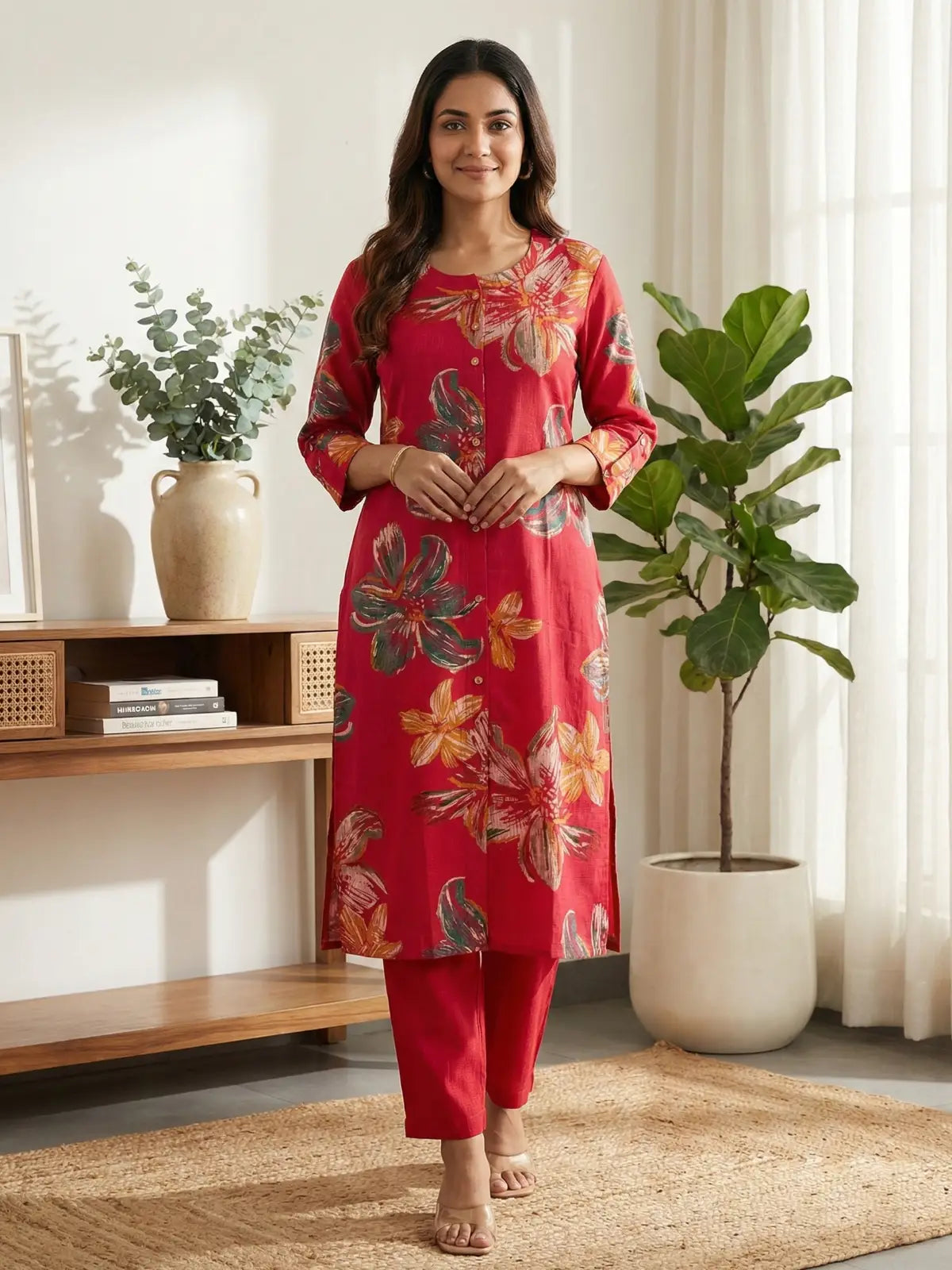 Pink Floral Print Co-Ord Set