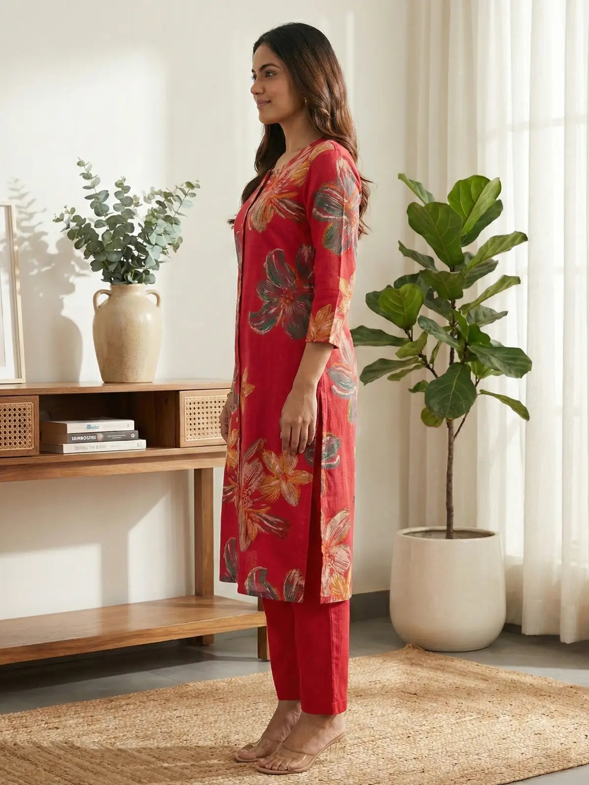 Pink Floral Print Co-Ord Set