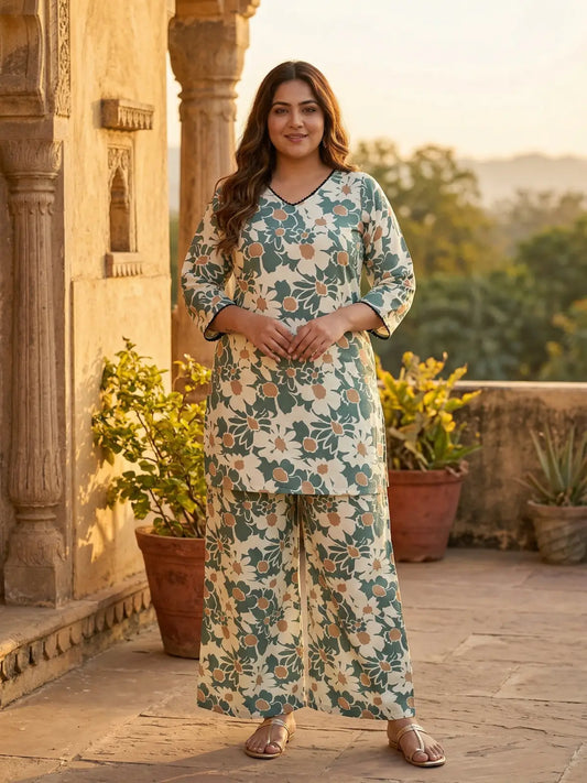 Plus Manisha Green Co Ord Set