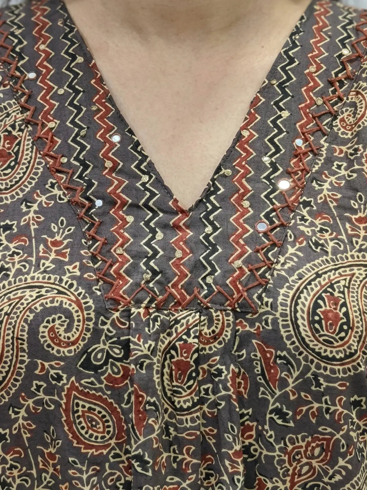 Plus Size V neck Cotton Co Ord Set