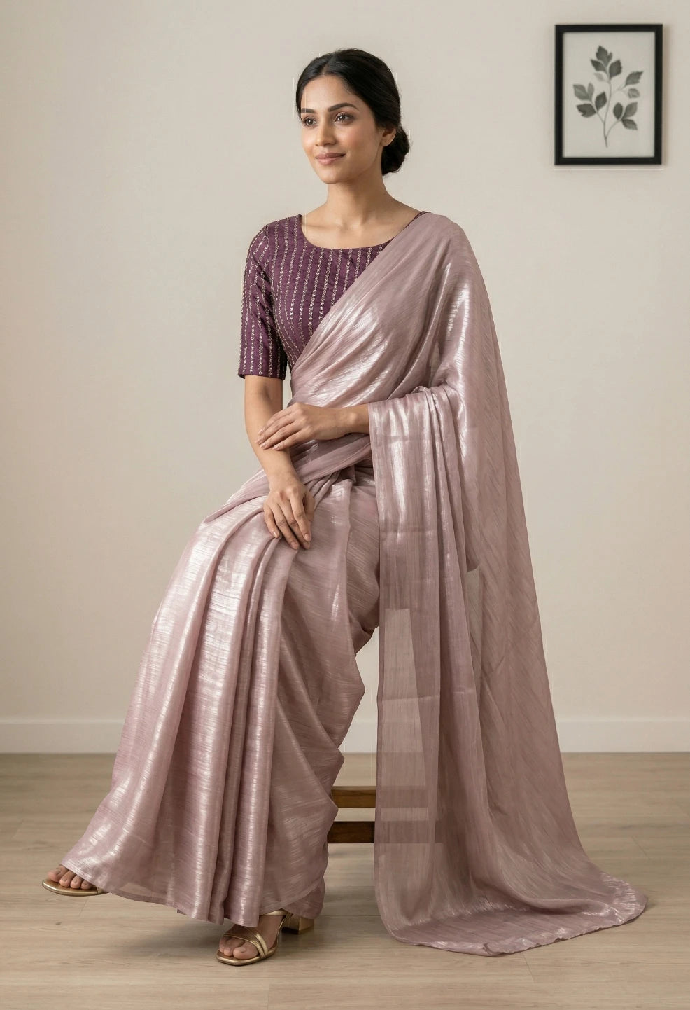 Ruby Wine Saree
