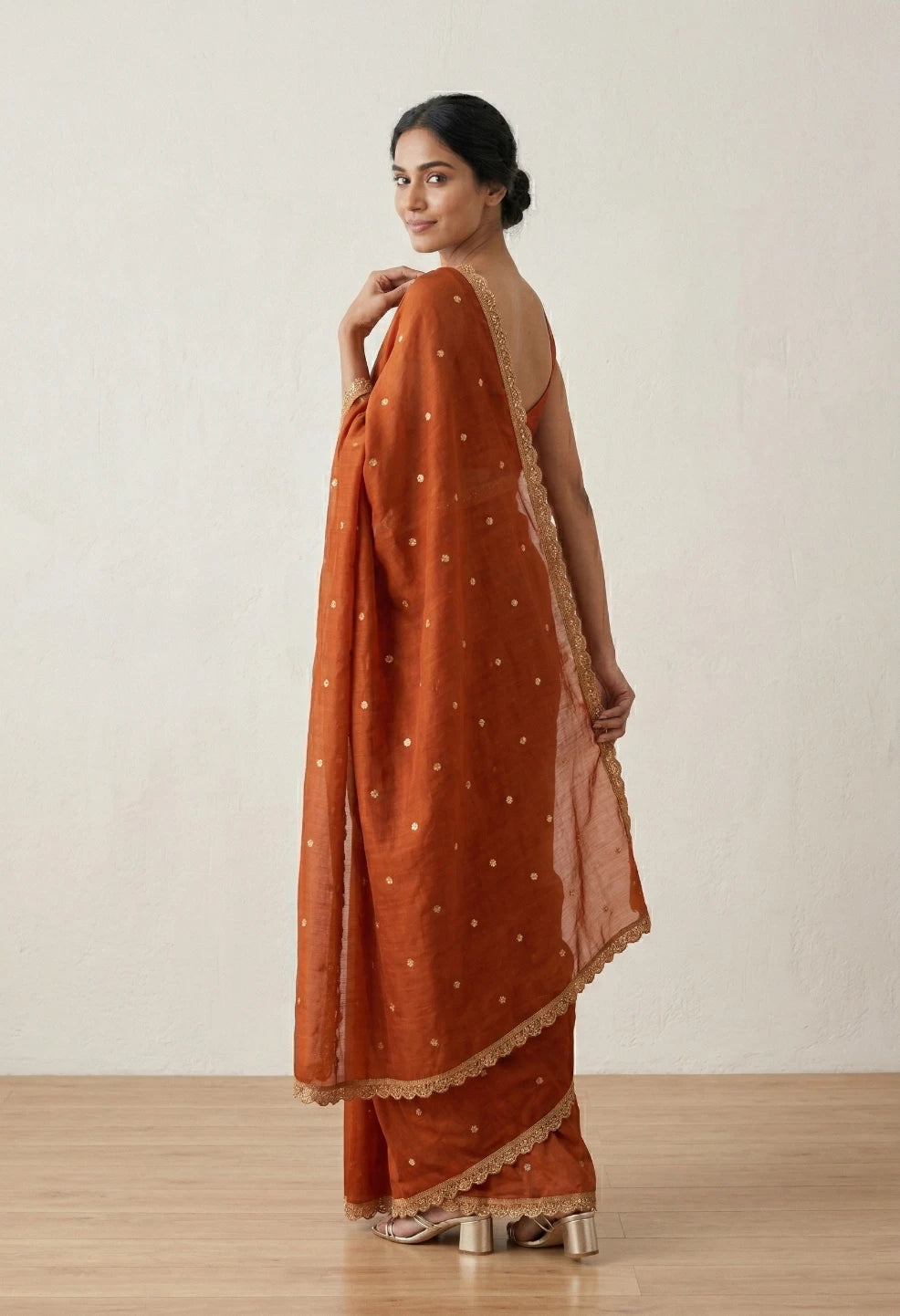 Rust Aura Saree