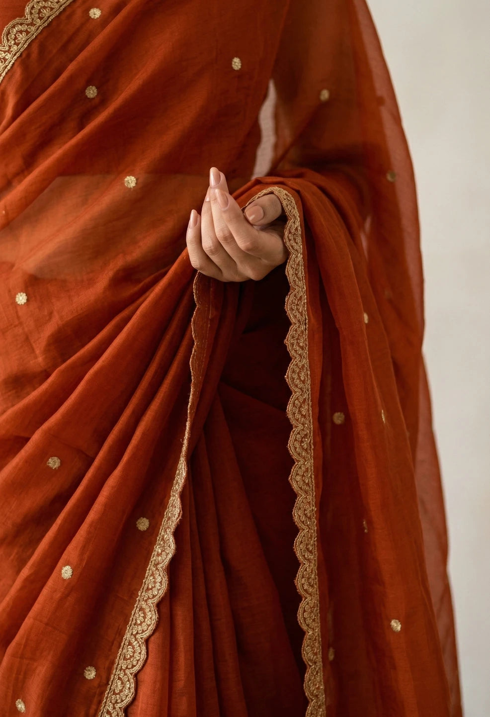 Rust Aura Saree