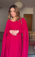 Pink Handwork Anarkali