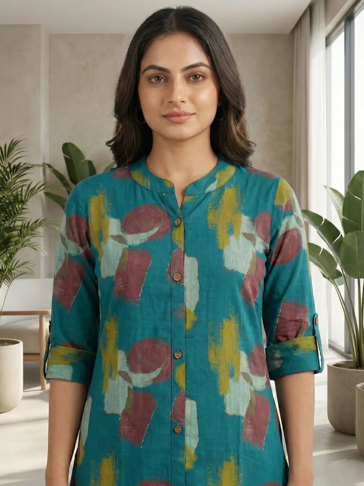 Teal Shape Print Co-Ord Set