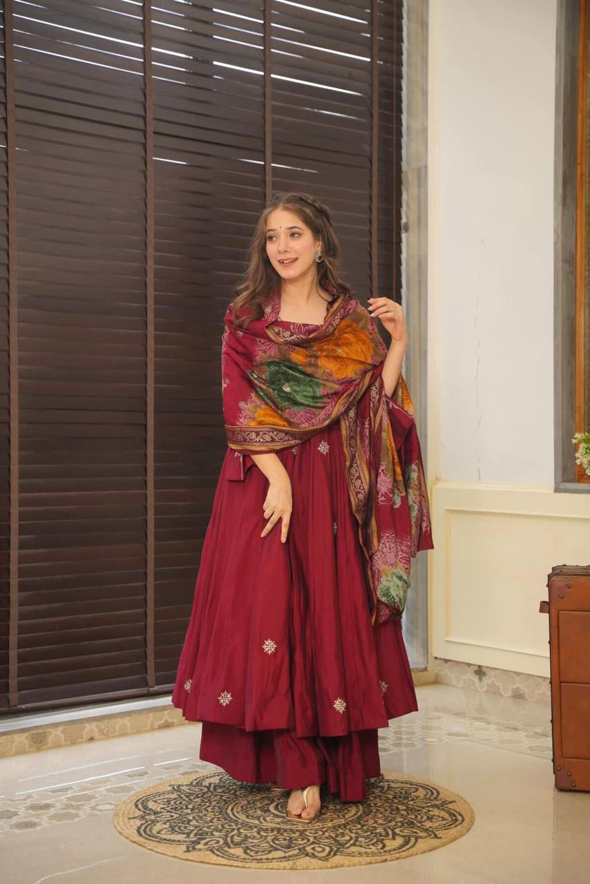 Parinita Marron Anarkali