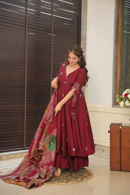 Parinita Marron Anarkali