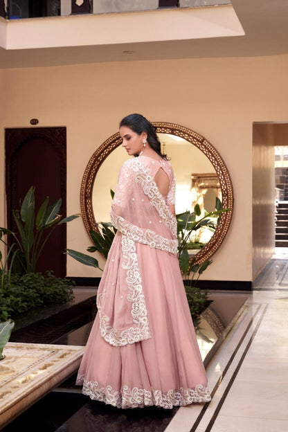 Weone Silk Embellishment With Pearl Coding And Sequins Embroidery Work