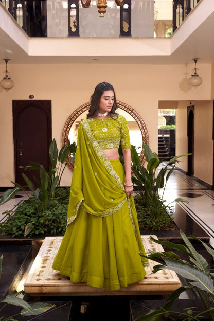 Star Georgette Embellishment With Pearl Coding And Sequins Embroidery Work