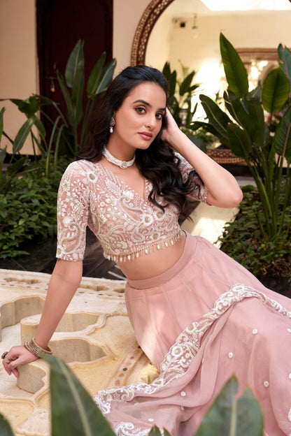 Weone Silk Embellishment With Pearl Coding And Sequins Embroidery Work