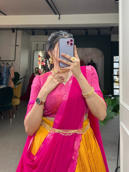 South-Style Kanchipuram Silk Lehenga
