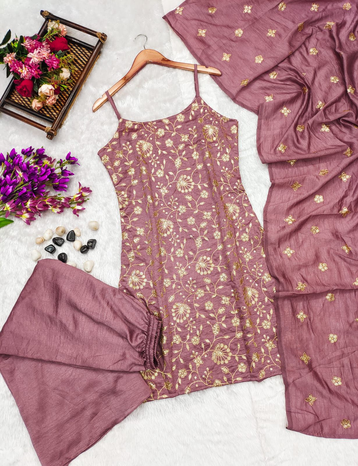 Mauve Sharara Set