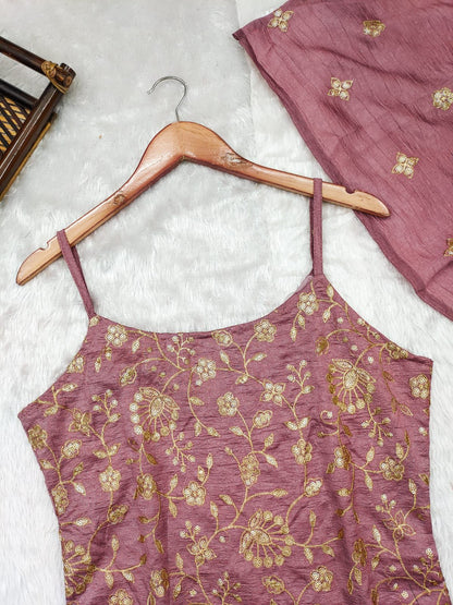 Mauve Sharara Set