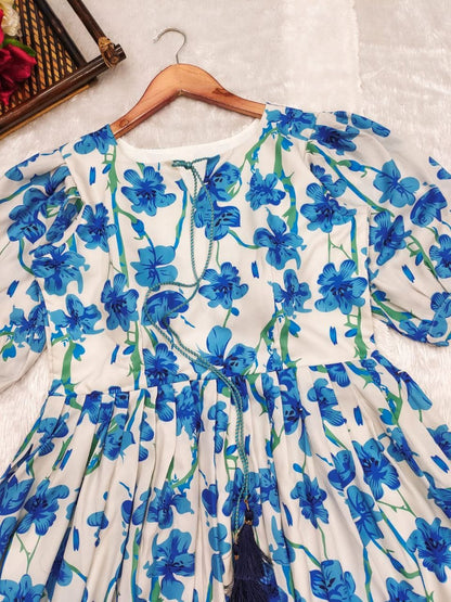 Azure Bloom Dress