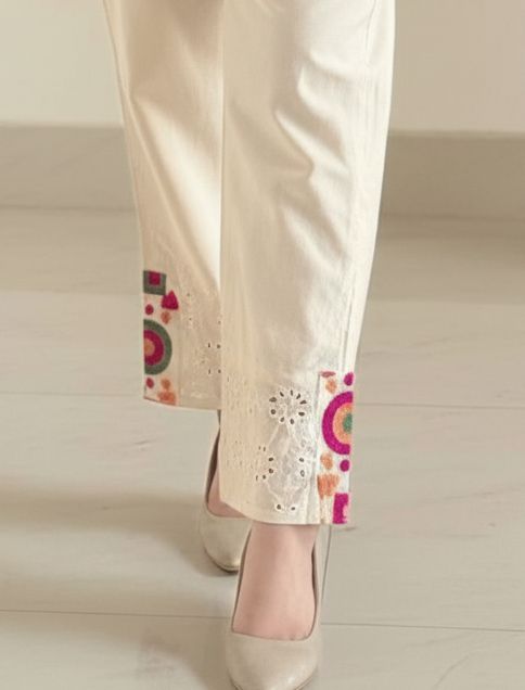 Elegant Khadi Cotton Schiffli Work Co-ord Set