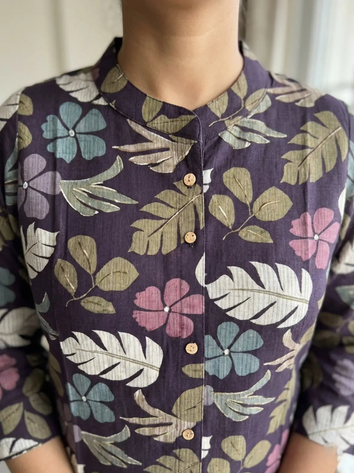 Wine Floral Print Co-Ord Set