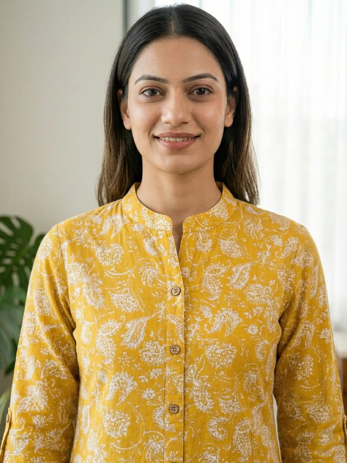 Yellow Flower Print Co-Ord Set