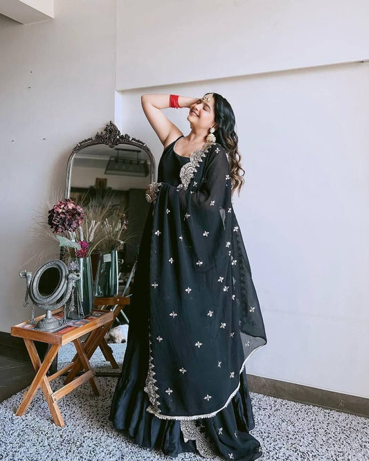 Black Silk Anarkali