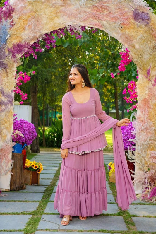 Lavender Sharara Set