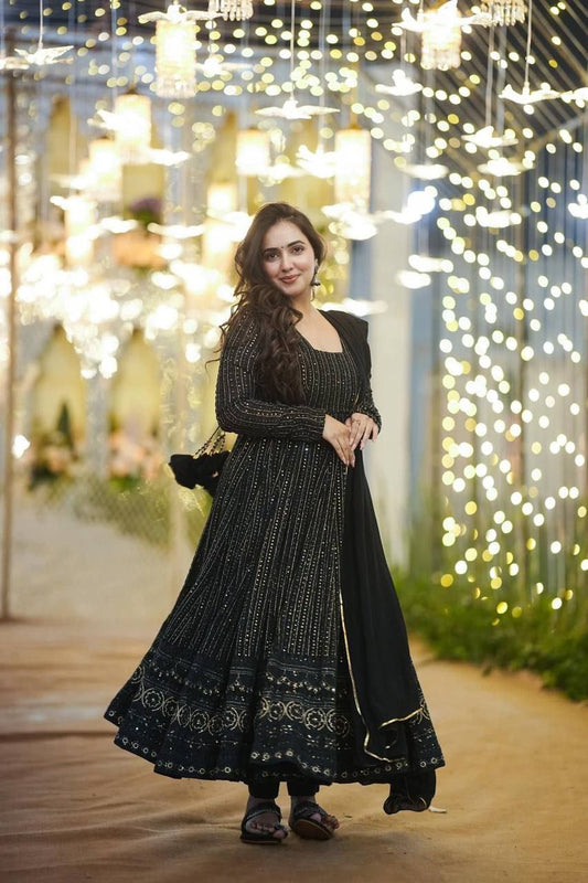 Black Chikankari