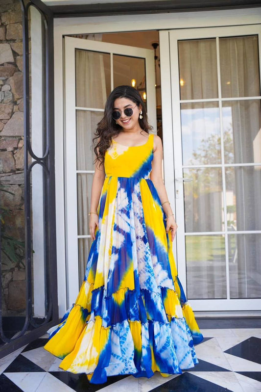 Yellow Tye And Dye Maxi