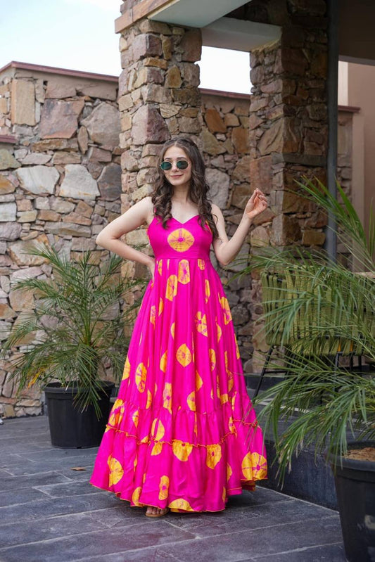 Pink Shibori Maxi