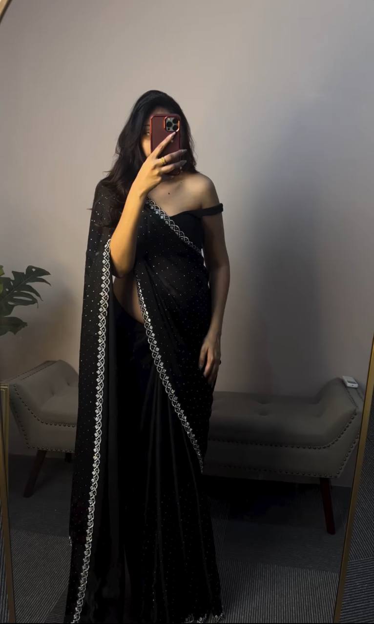 Black Stone  Saree