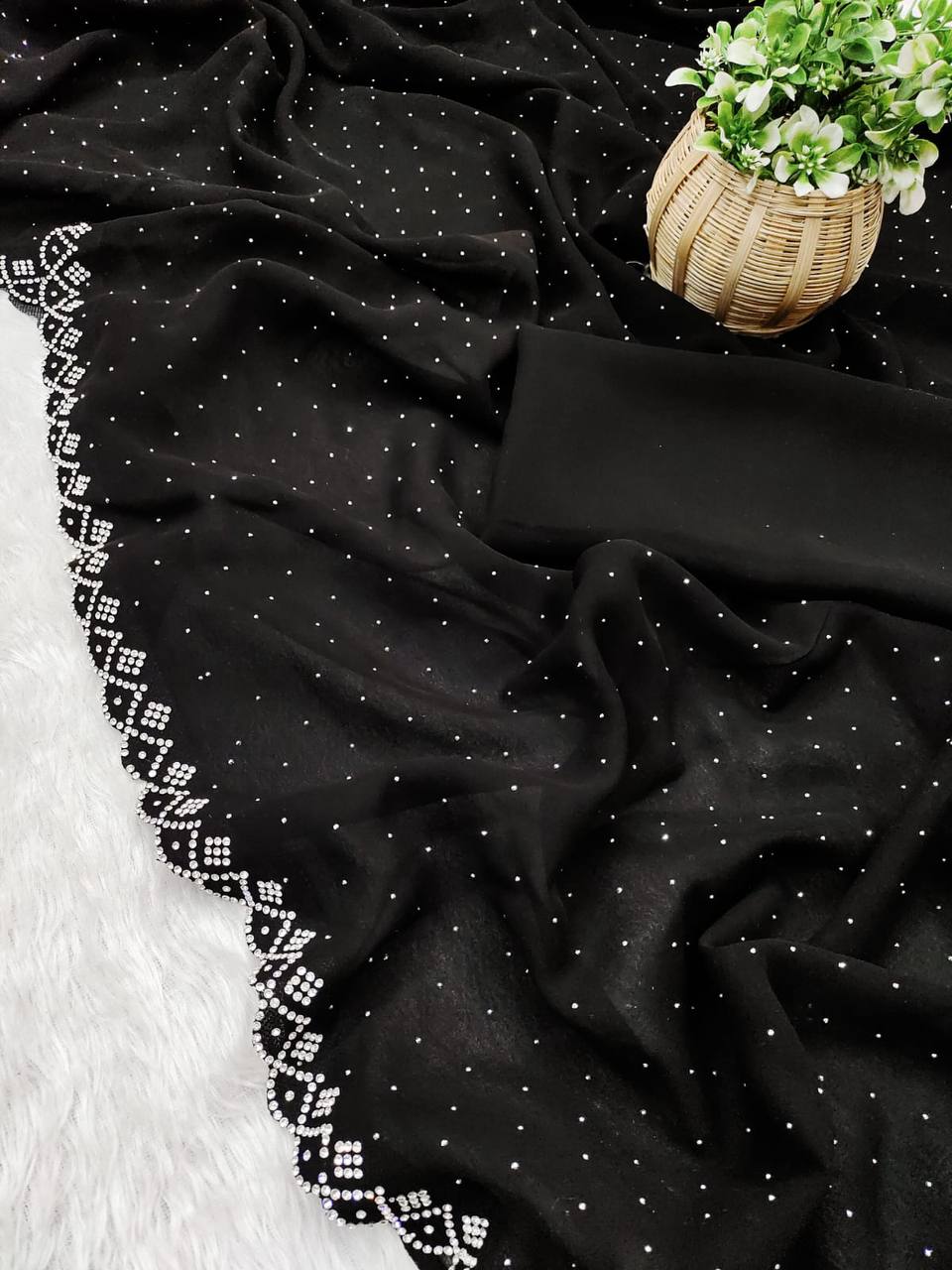 Black Stone  Saree