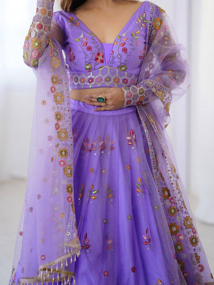 Thread & Sequnce work Lehengha Choli