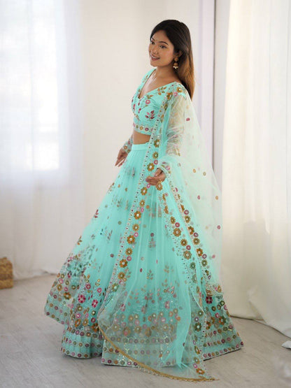 Thread & Sequnce work Lehengha Choli