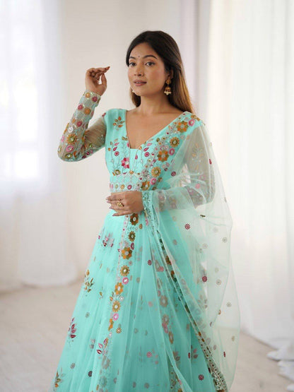 Thread & Sequnce work Lehengha Choli