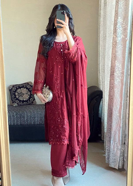 Heavy Embroidery & 5 mm Sequin Work Suit Set