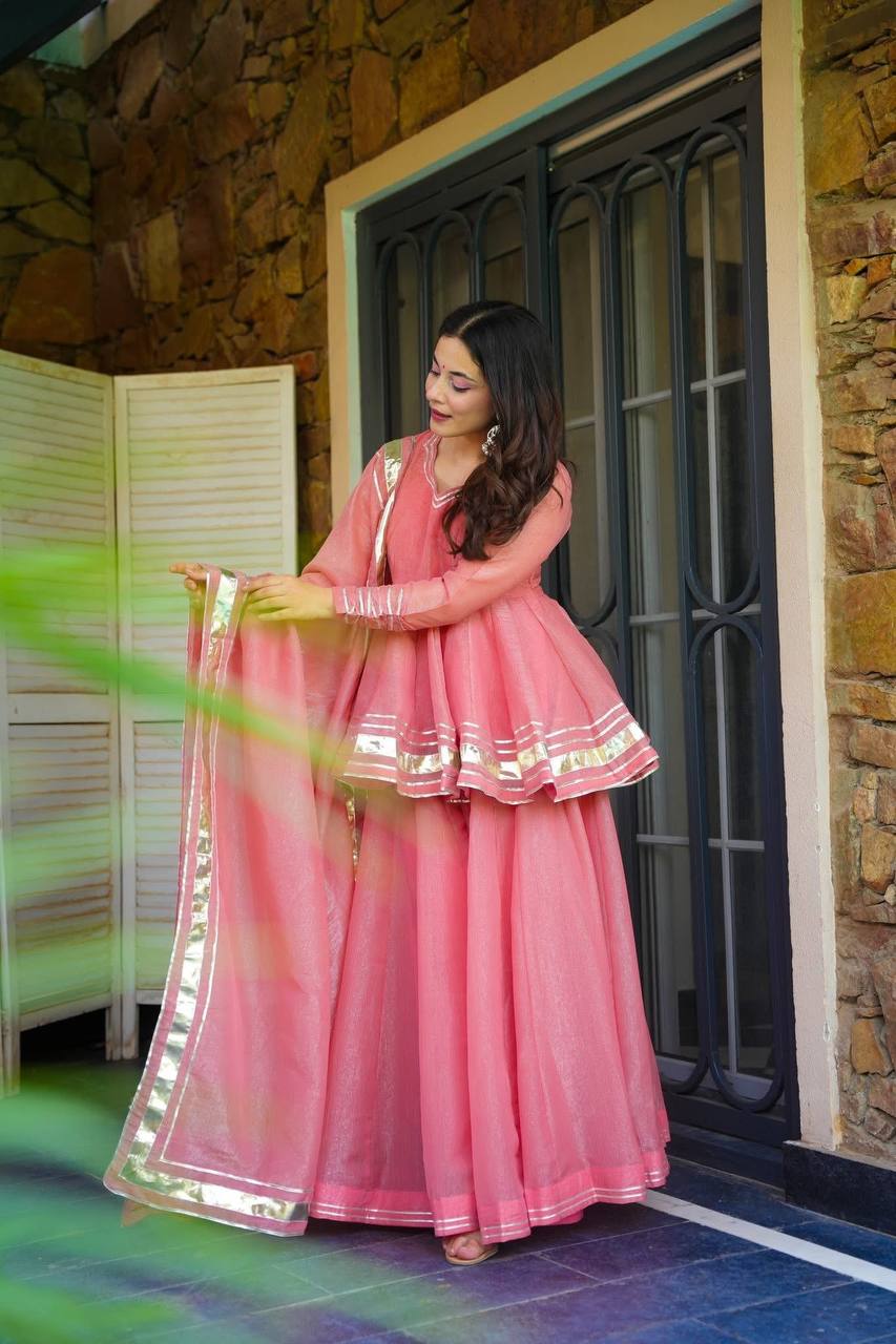 Tabby Organza Sharara Set