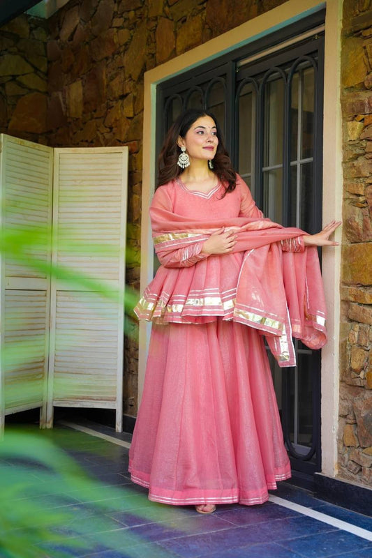 Tabby Organza Sharara Set
